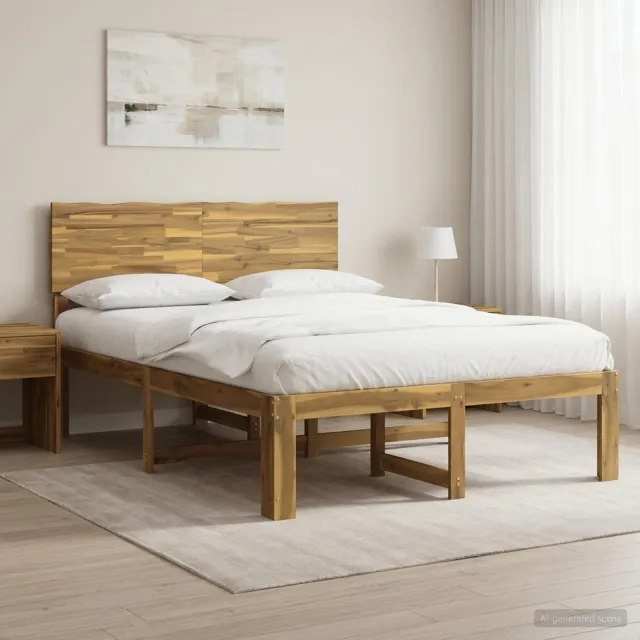 vidaXL Tweepersoonsbed met hoofdeinde ROSTOCK Wit 140 x 190 cm