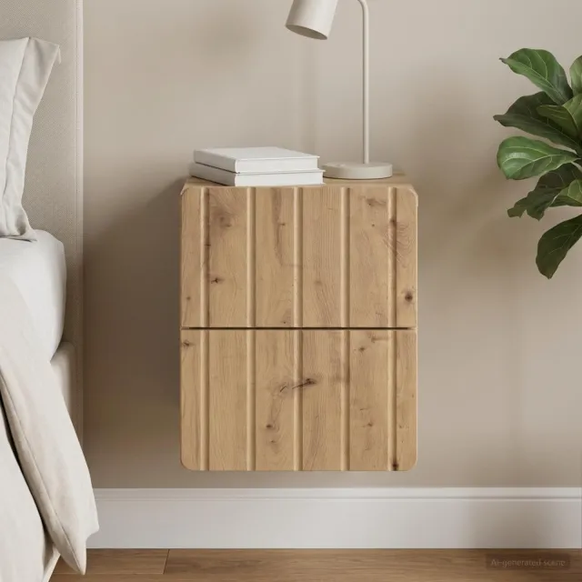 vidaXL Wandbeugel Bedkast Artisanaal eiken 33 x 34,5 x 43 cm, foto 2