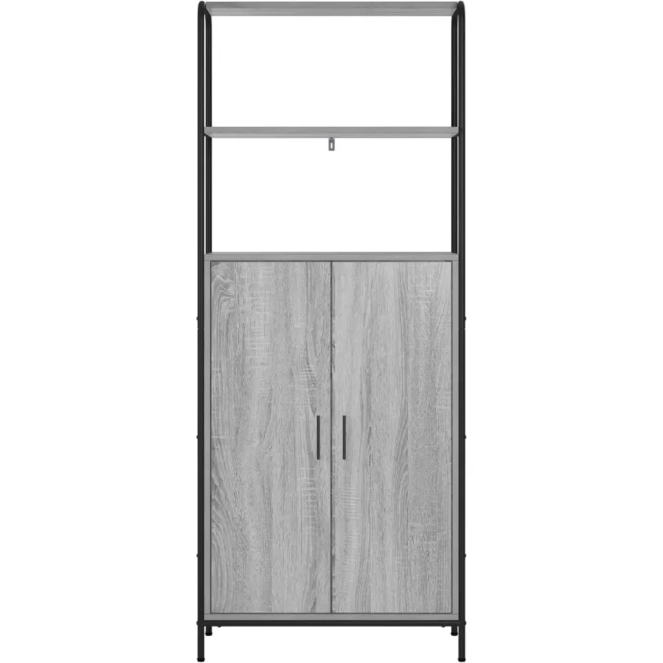 vidaXL Hoge kast Grijs Sonoma 40 x 33 x 161 cm Bewerkt hout, foto 3