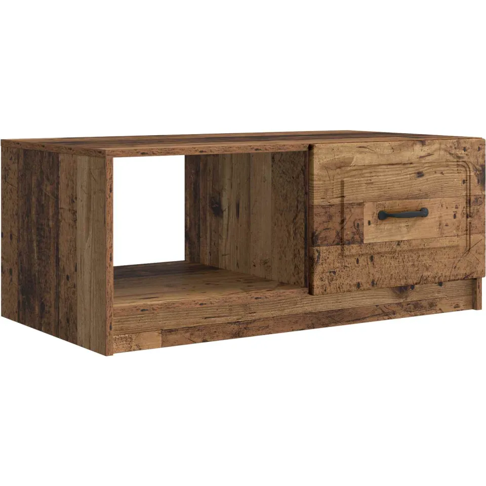 vidaXL Salontafel Oud hout 90 x 50 x 37 cm Bewerkt hout Bruin
