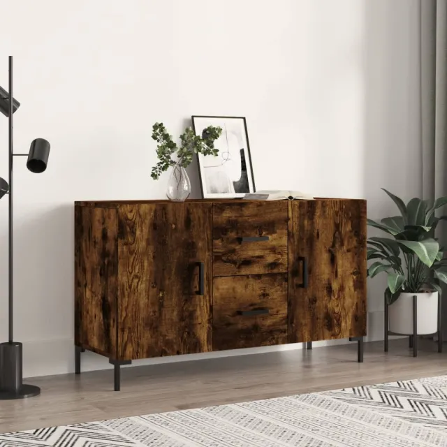 vidaXL Dressoir 100x36x60 cm bewerkt hout gerookt eikenkleurig Bruin