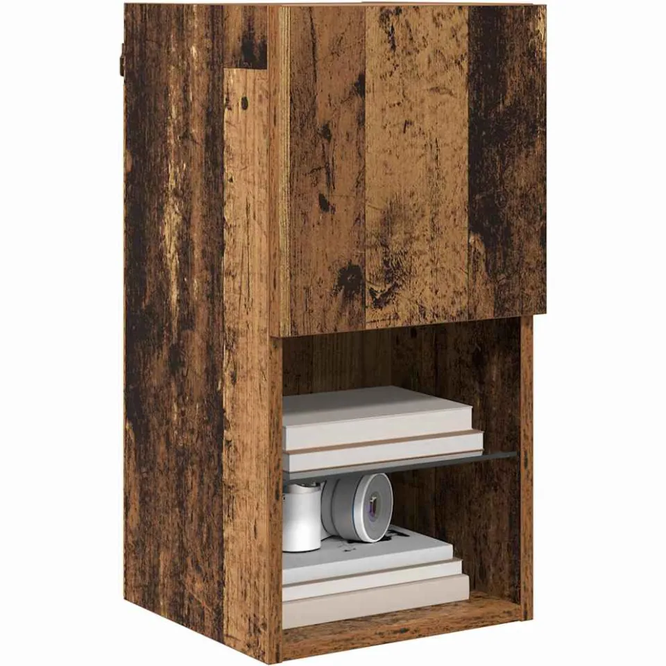 vidaXL Wandgemonteerd tv-meubel 30,5 x 30 x 60 cm Oudhout Bewerkt hout Bruin
