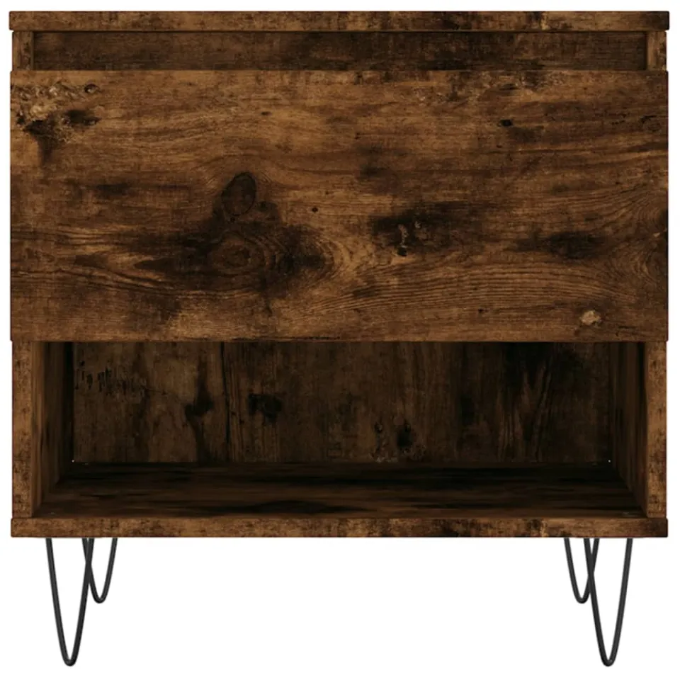 vidaXL Salontafels 2 st 50x46x50 cm bewerkt hout gerookt eikenkleurig, foto 4