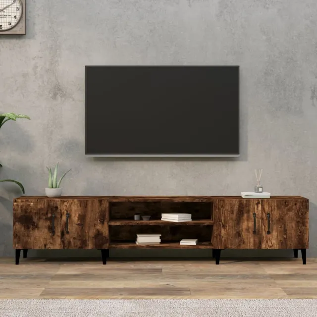 vidaXL Tv-meubel 180x31,5x40 cm bewerkt hout gerookt eikenkleurig, foto 2