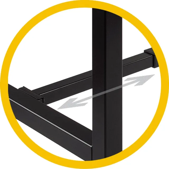 Schaffenburg Domino Basic statafel, 180 x 80 cm., vaste hoogte 110 cm., uitgevoerd met versterkt H-onderstel met 50/50 mm. vierkante buispoten met steldoppen, onderstel staal aluminium RAL 9006, blad 25 mm. melamine krijtwit Aluminium (RAL9006)/Wit