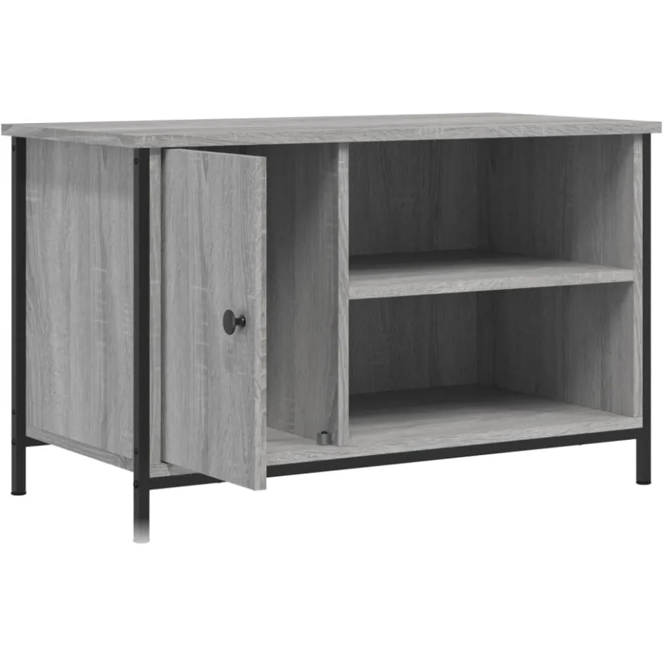 vidaXL Tv-meubel 80x40x50 cm bewerkt hout grijs sonoma eikenkleurig