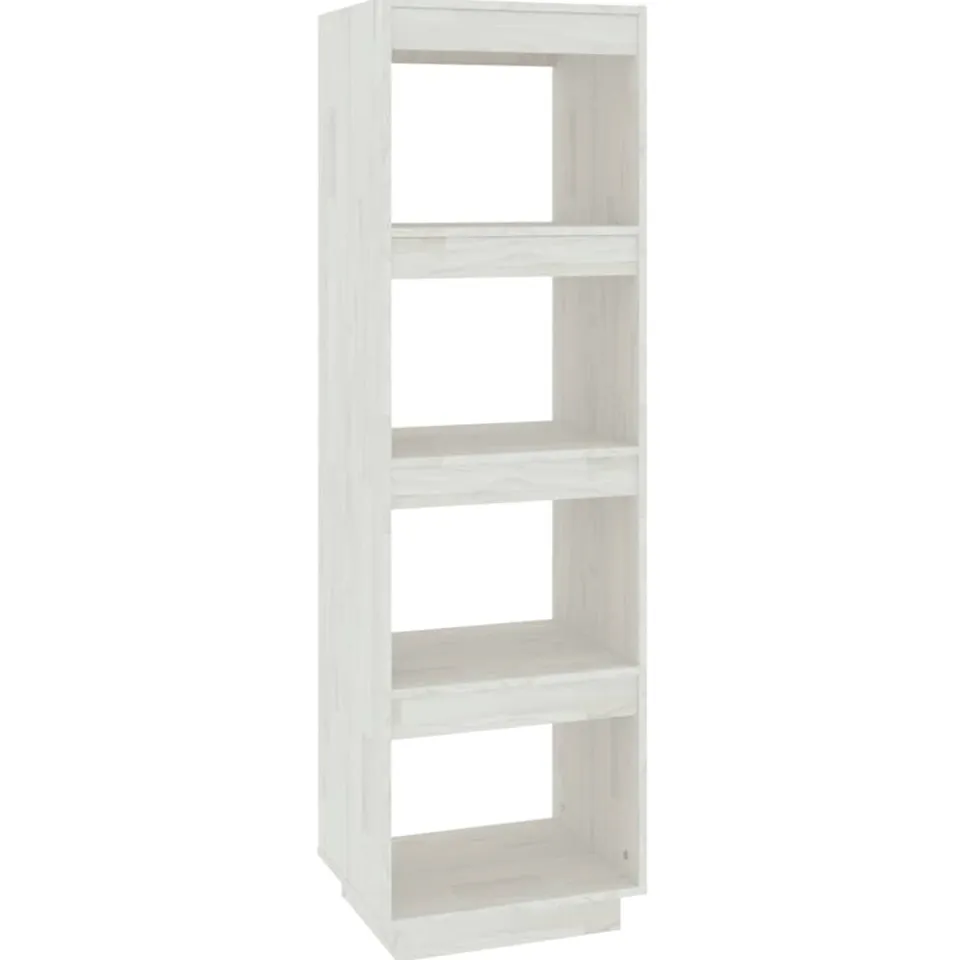 vidaXL Boekenkast/kamerscherm 40x35x135 cm massief grenenhout wit