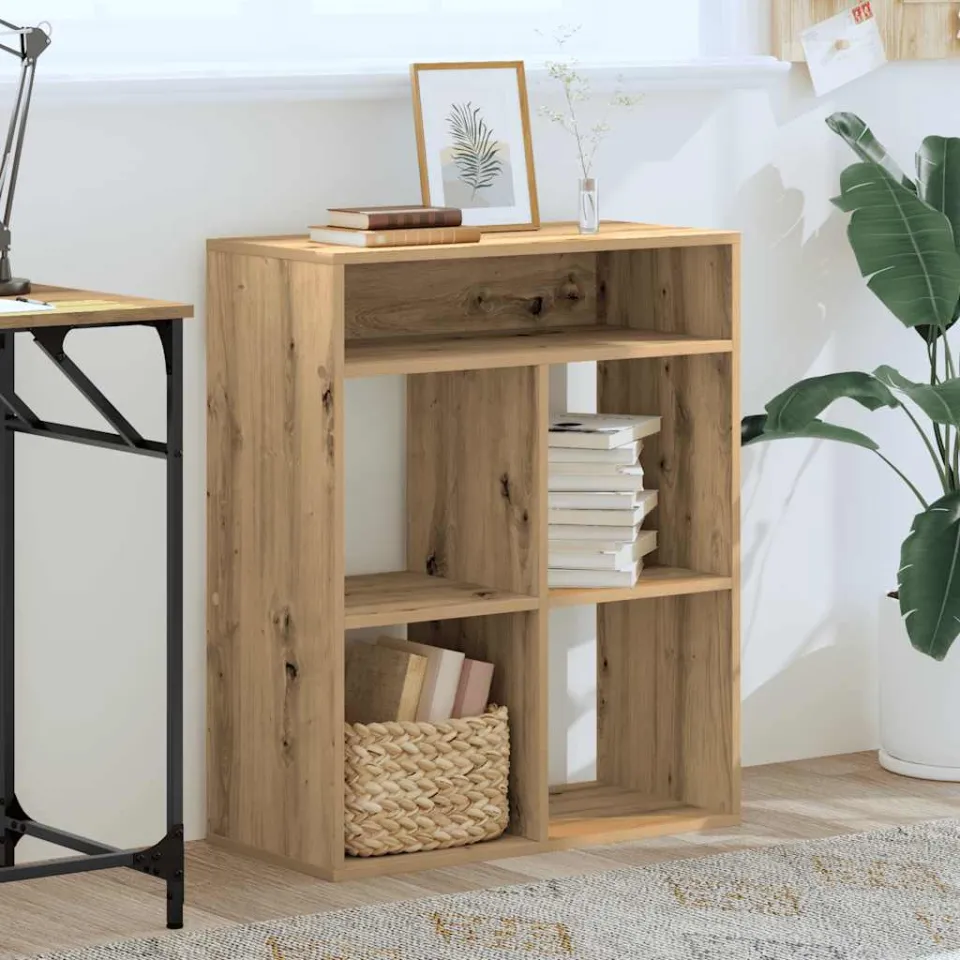 vidaXL Boekenkast 66x31x80 cm bewerkt hout artisanaal eikenkleur, foto 2