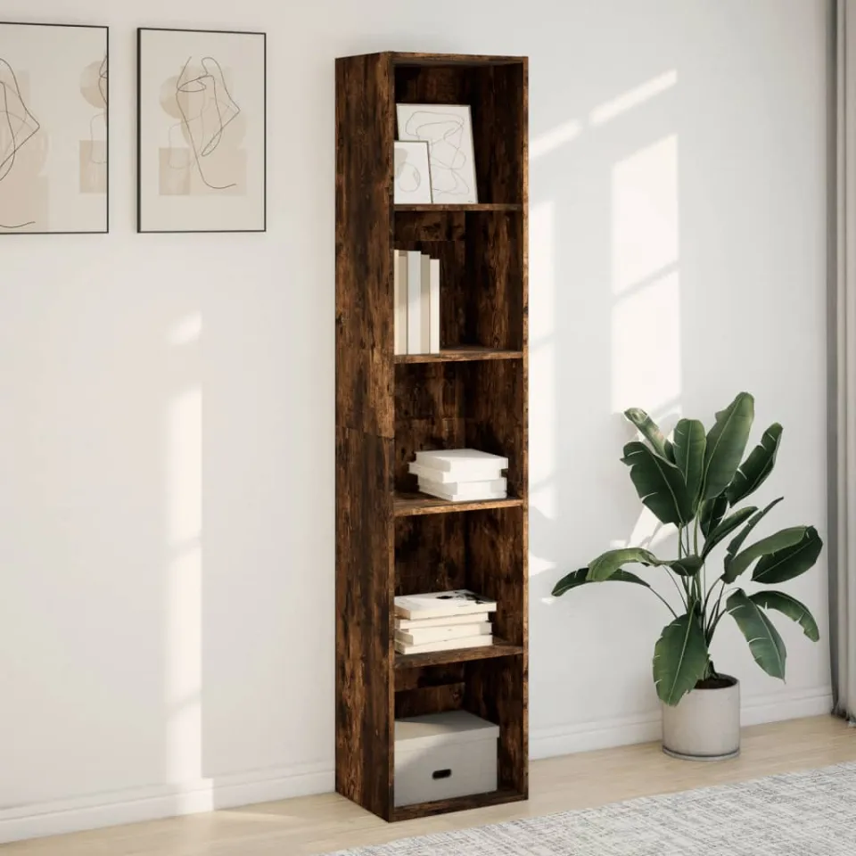 vidaXL Boekenkast 40x30x189 cm bewerkt hout gerookt eikenkleurig, foto 2