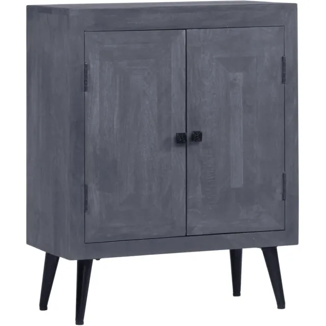 vidaXL Dressoir 60x30x76 cm massief mangohout Grijs