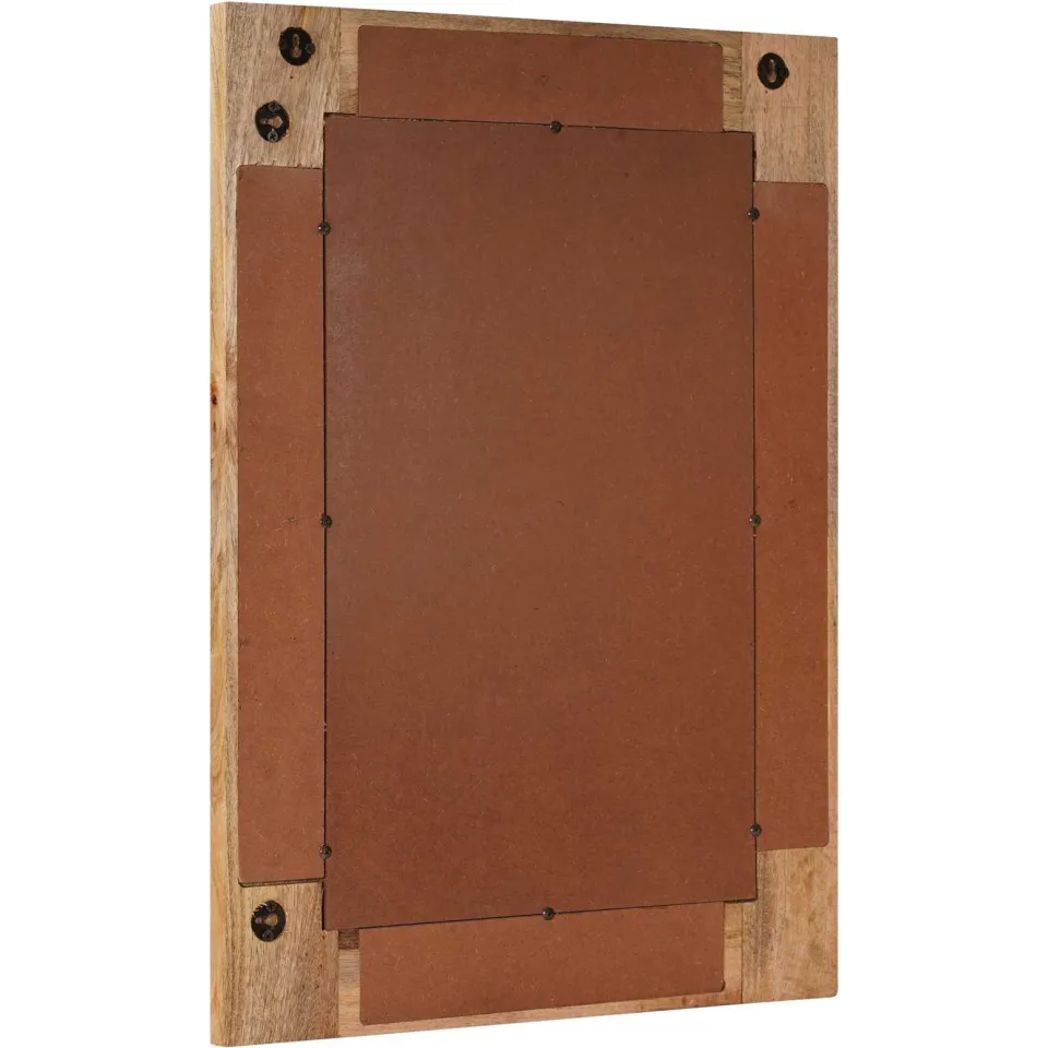 vidaXL Badkamer Spiegel Naturel 50 x 70 x 3 cm Massief Mango Hout, foto 3