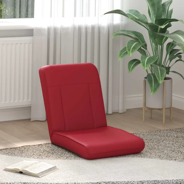 vidaXL Verstelbare vlo stoelen Wijnrood Kunstleer, foto 2