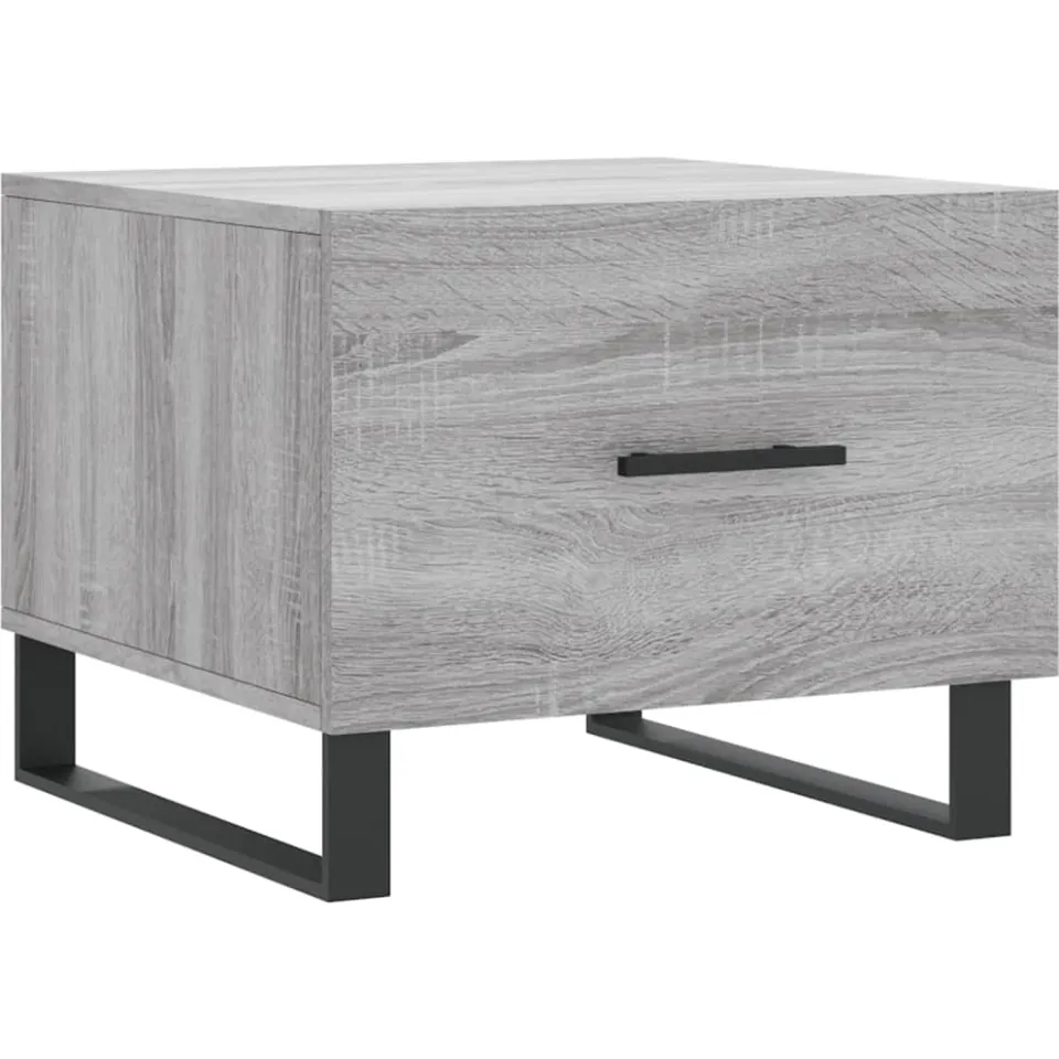 vidaXL Salontafels 2 st 50x50x40 cm bewerkt hout grijs sonoma eiken, foto 3
