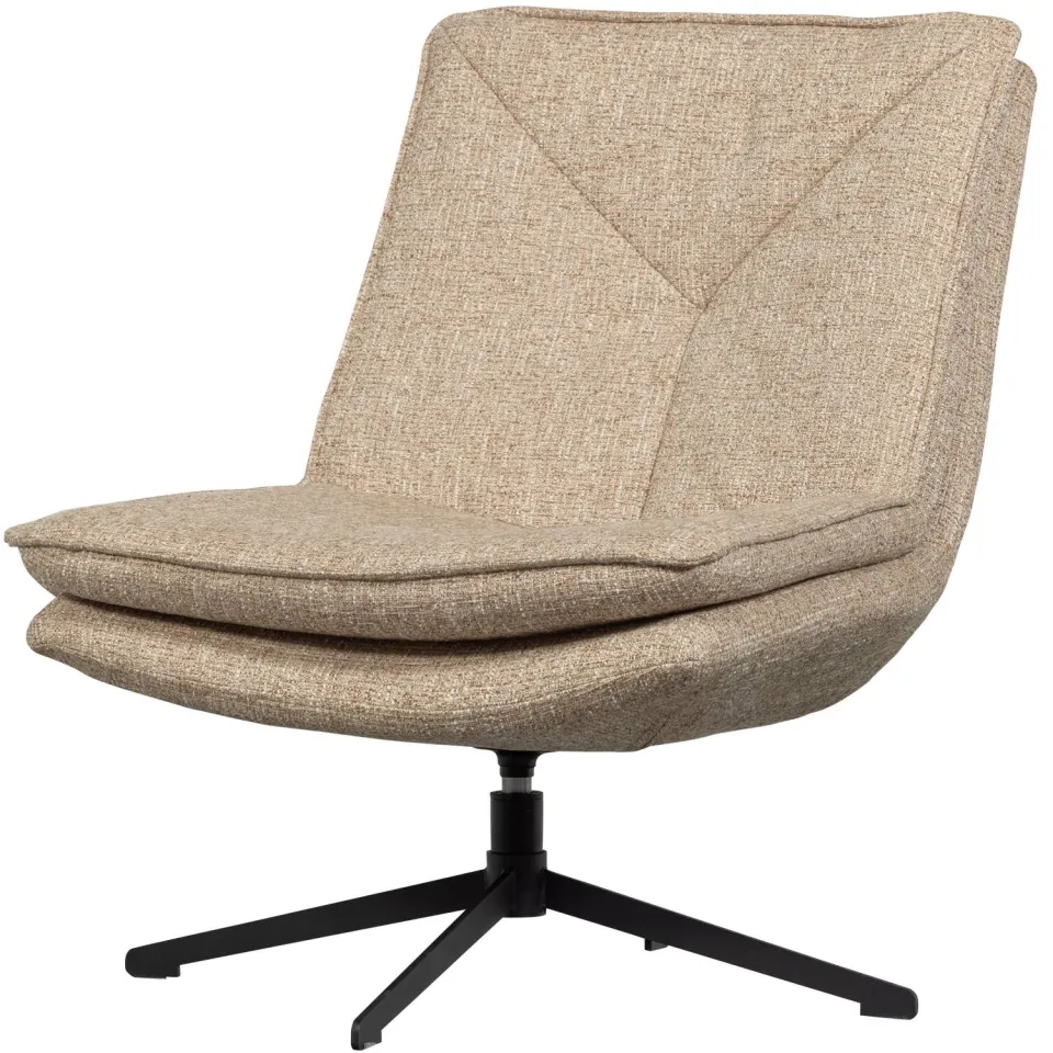 WOOOD Milaro Draaifauteuil - Polyester - Naturel Melange - 88x75x94 natural melange