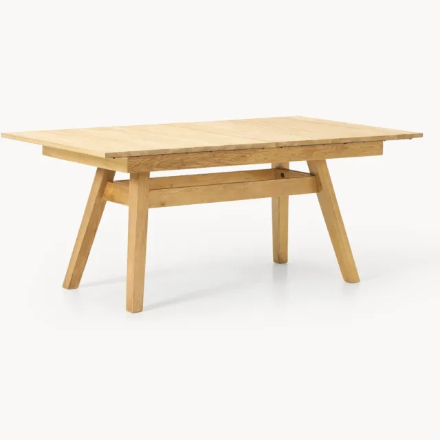 Westwing Collection Uitschuifbare eettafel Ethan, 180 - 220 x 100 cm Bruin