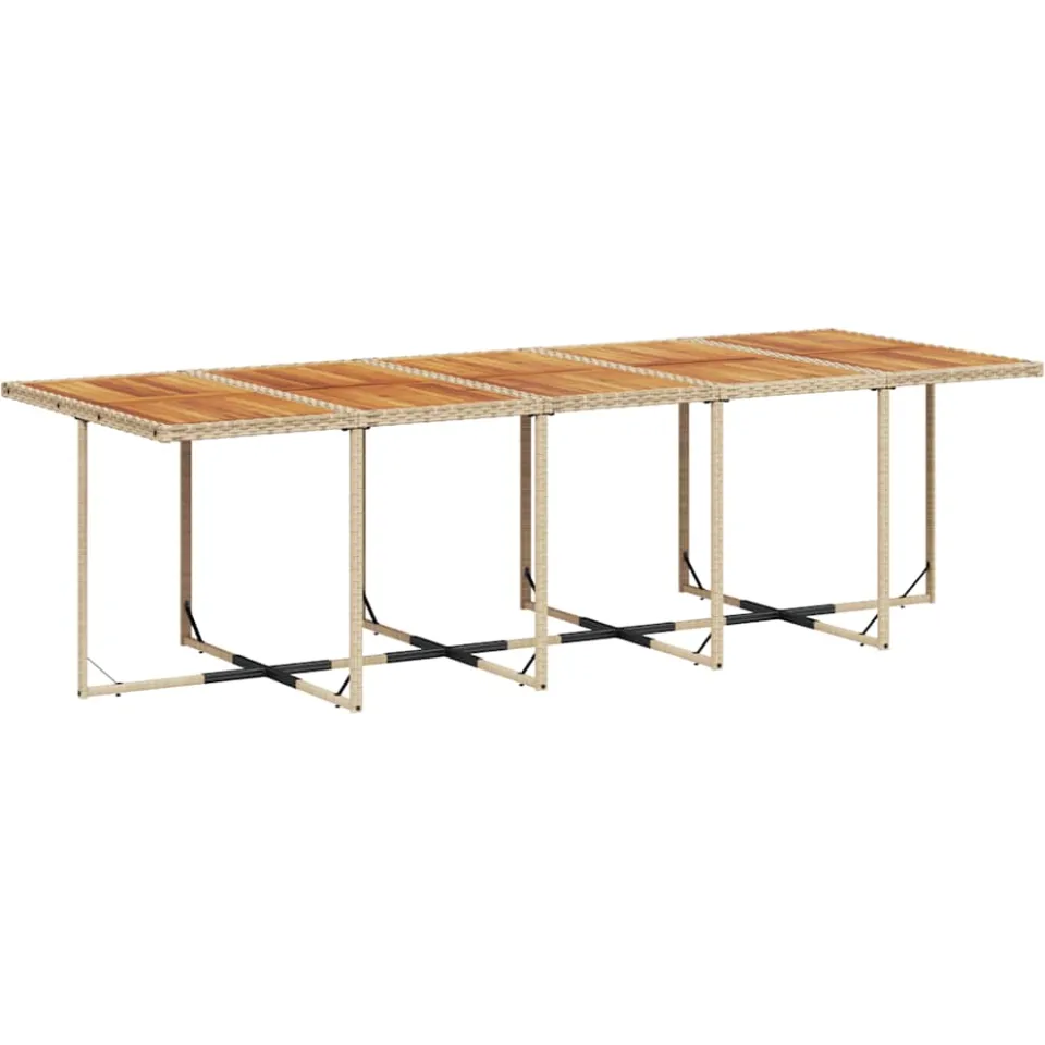 vidaXL 15-delige Tuinset met kussens poly rattan beige, foto 4