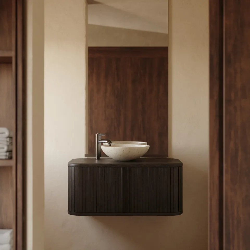 Kave Home Mailen badkamermeubel essenhout bruin, foto 5