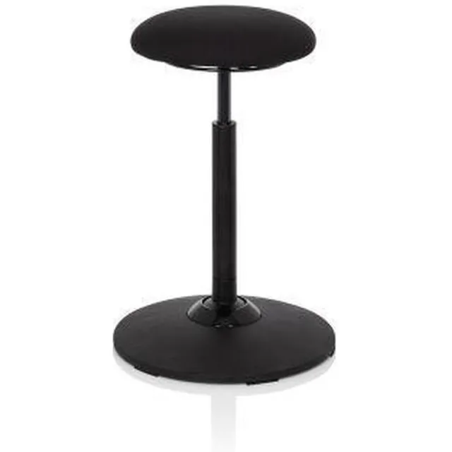 hjh office Balance SIT - Werkstoel / werkkruk/ verhoogde bureaustoel - Zwart - Stof