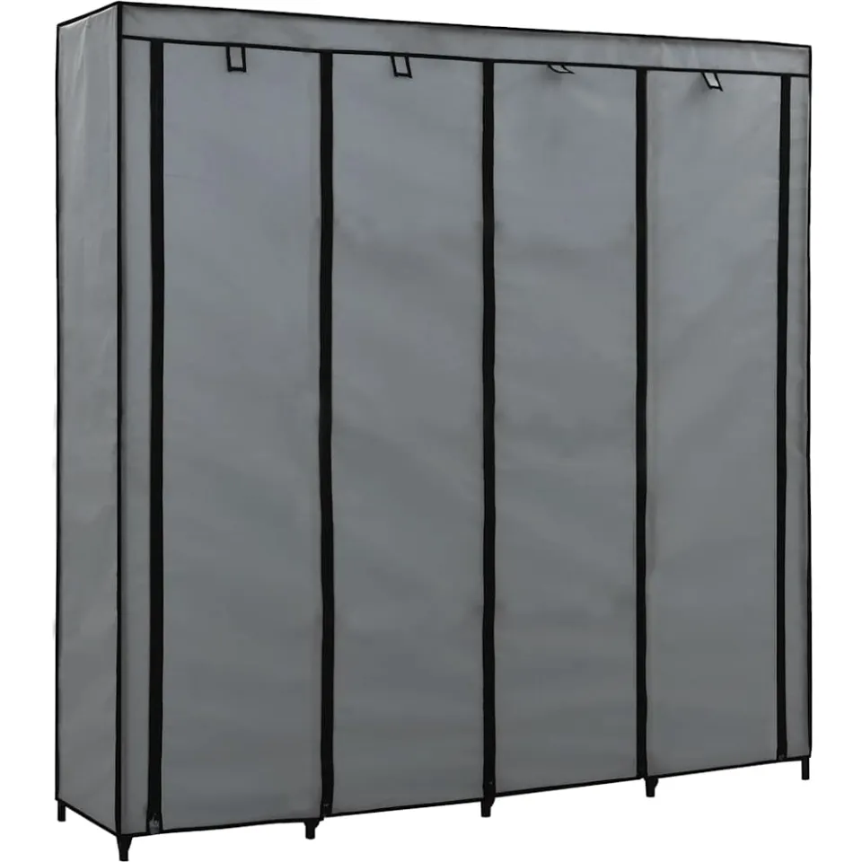 vidaXL Kledingkast met 4 vakken 175x45x170 cm grijs, foto 2