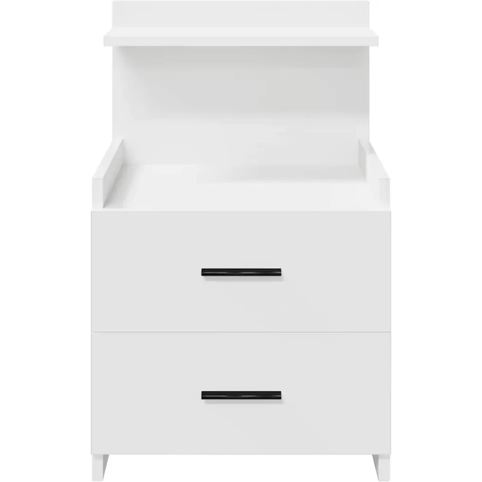 vidaXL Nachtkastjes 2 st met 2 lades wit 40x36,5x62 cm, foto 4