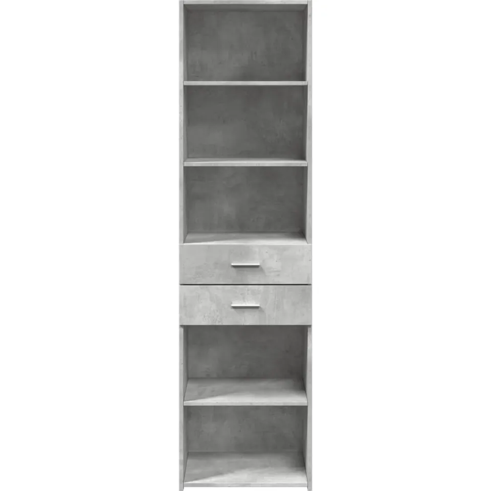 vidaXL Hoge kast 50x42,5x185 cm bewerkt hout betongrijs
