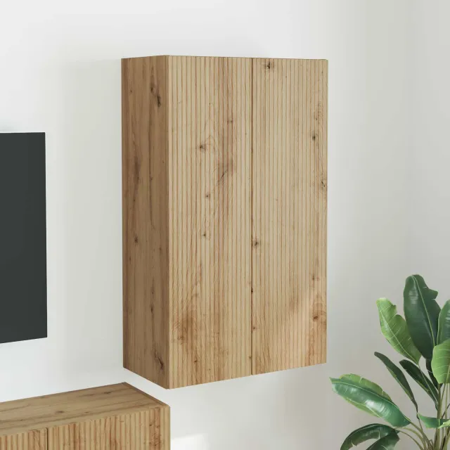 vidaXL TV-wandkast 59,5 x 31 x 100 cm Artisan Eiken Bewerkt hout, foto 2
