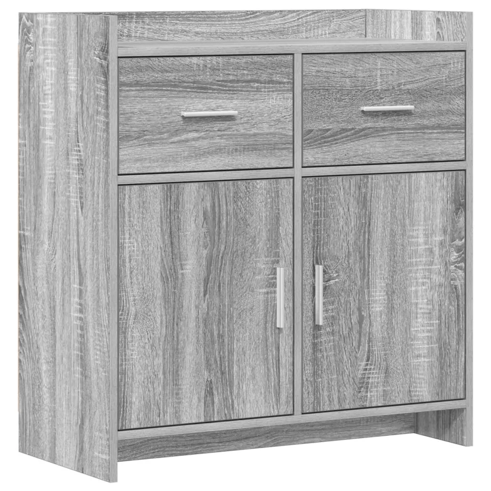 vidaXL Dressoir Grijs Sonoma 75 x 36 x 80 cm Bewerkt hout, foto 3