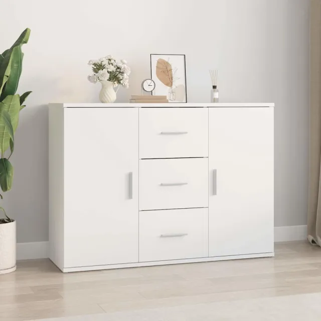 vidaXL Dressoir 91x29,5x65 cm bewerkt hout wit, foto 2