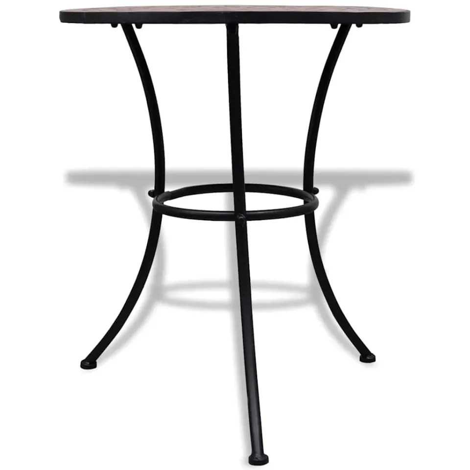 vidaXL Bistrotafel 60 cm mozaïek terracottakleurig, foto 2