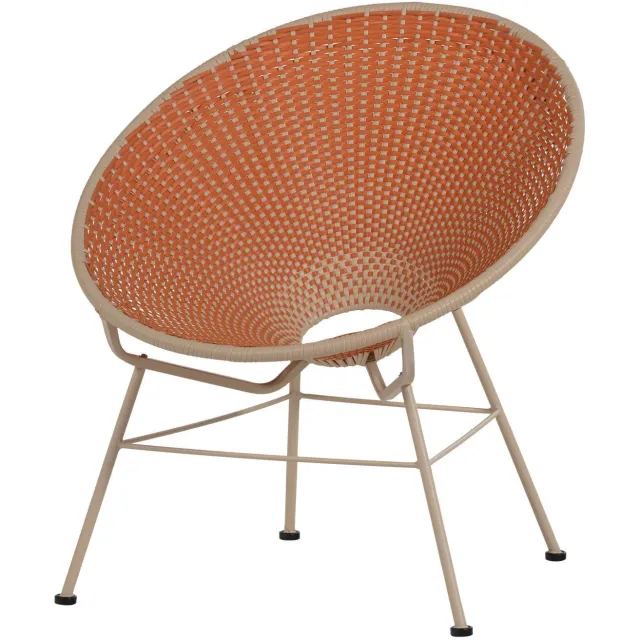 WOOOD Kazoun Loungestoel - Kunststof - Oranje - 81x73x71 orange