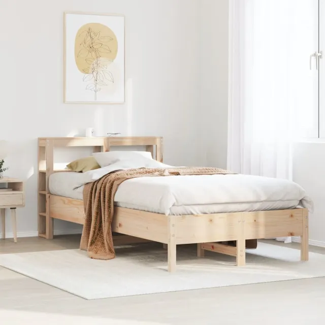 vidaXL Bedframe zonder matras massief grenenhout 120x200 cm bruin