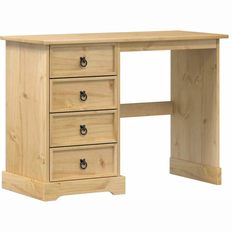vidaXL Kaptafel Corona 104x47x75 cm massief grenenhout bruin, foto 3