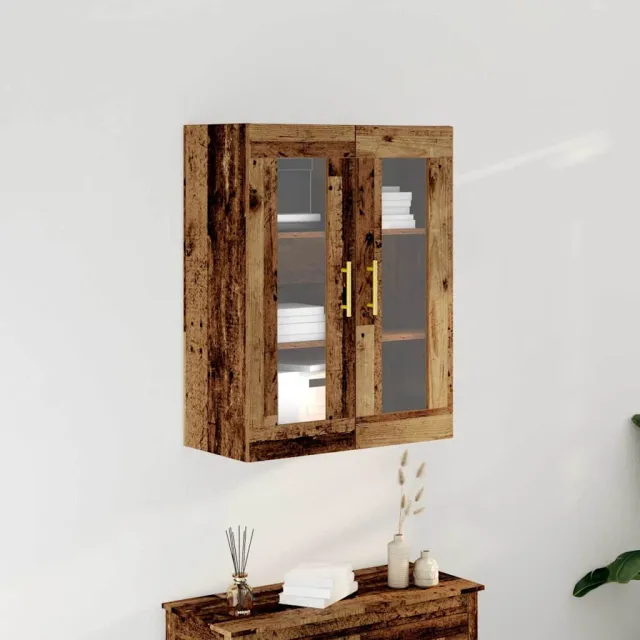 vidaXL Wandkast Oud Hout 69,5 x 34 x 90 cm Bewerkt hout Bruin
