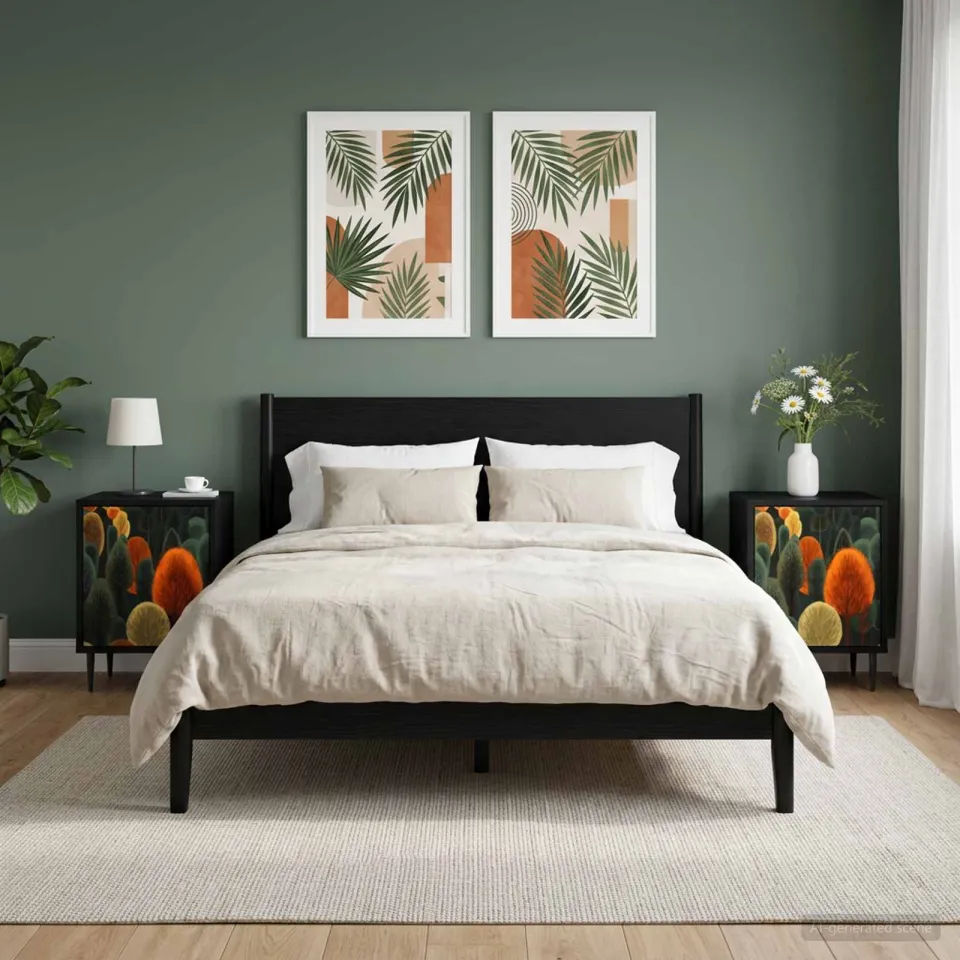 vidaXL Nachtkastje ZAANDAM 2 st Zwart eiken 36 x 33 x 51 cm, foto 4