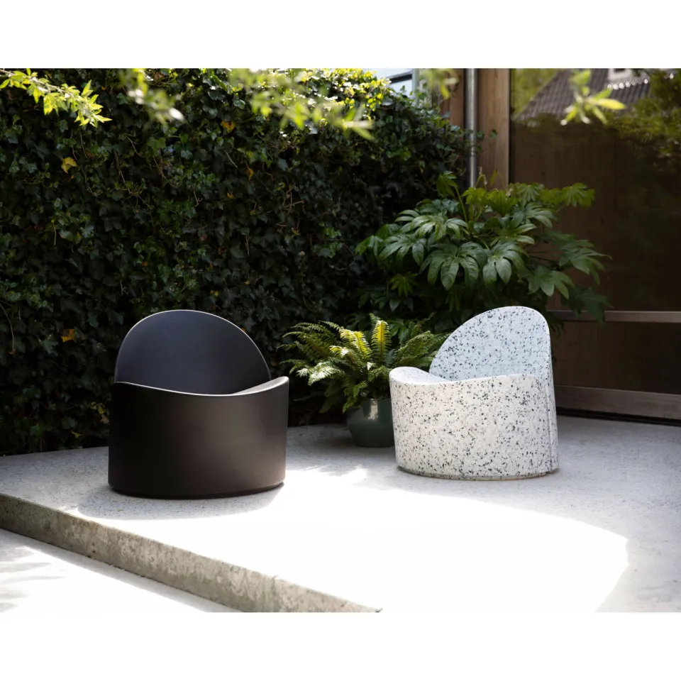 Zuiver Bloom outdoor fauteuil wit terrazzo, foto 6
