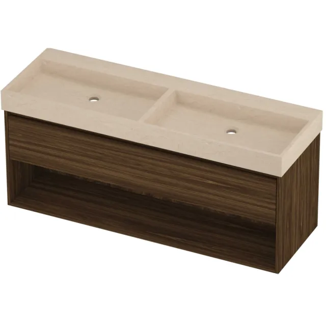 Proline Evoli Badmeubelset Hardsteen Loft 140x46x62 cm Sand Stone Cabana Oak Eiken