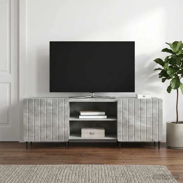 vidaXL TV-kast Betongrijs 150 x 31 x 52 cm Bewerkt hout grijs, foto 2
