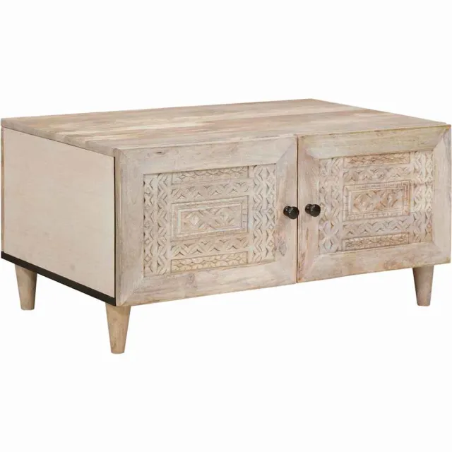 vidaXL Salontafel Wit 80 x 50 x 40 cm Bewerkt hout