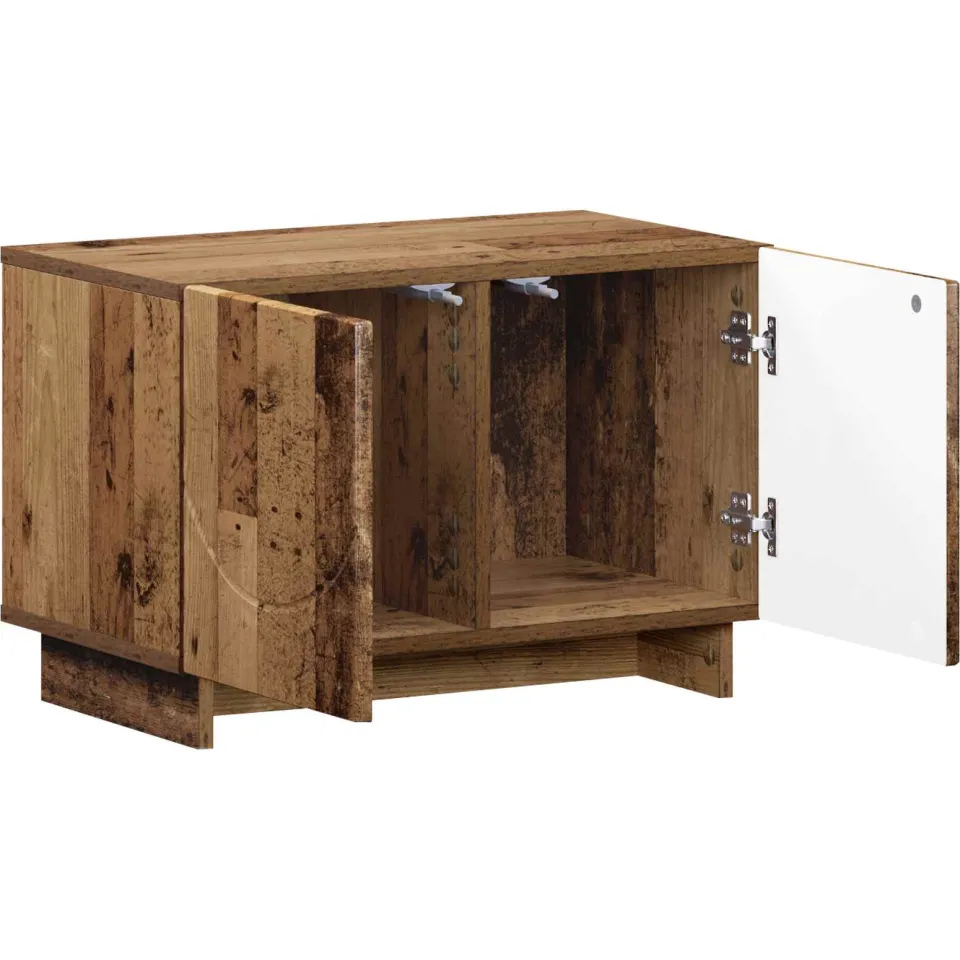 vidaXL tv-meubel 60 x 34.5 x 40 cm Oud hout Bewerkt hout Bruin