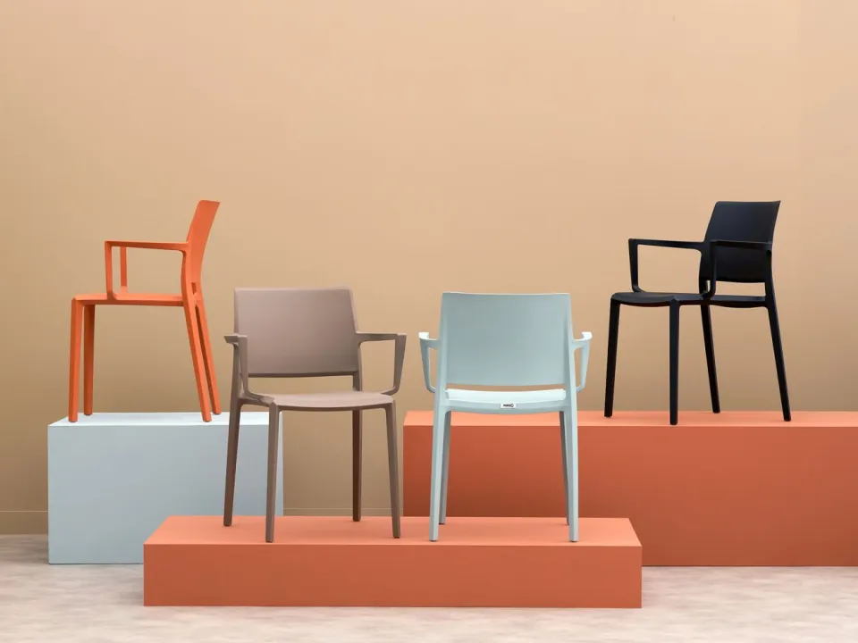Forza Furniture Forza Sile dining tuinstoel stapelbaar zwart, foto 2