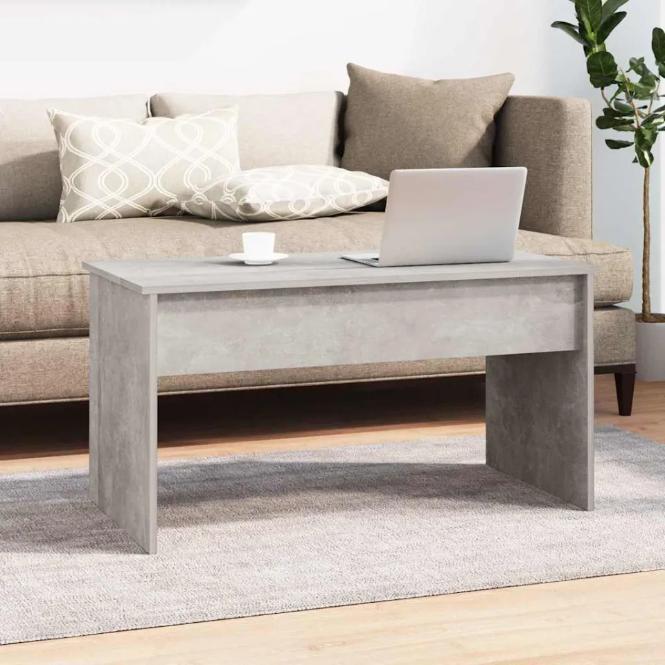 vidaXL Salontafel 102x50,5x52,5 cm bewerkt hout betongrijs grijs, foto 3