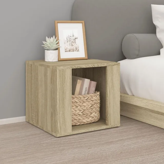 vidaXL Nachtkastje 41x40x36 cm bewerkt hout sonoma eikenkleurig Bruin