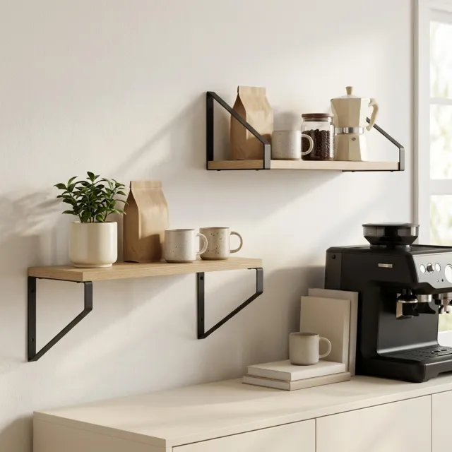 vidaXL Wandschappen 2 st Sonoma Eiken 40 x 16 x 15,5 cm Bruin