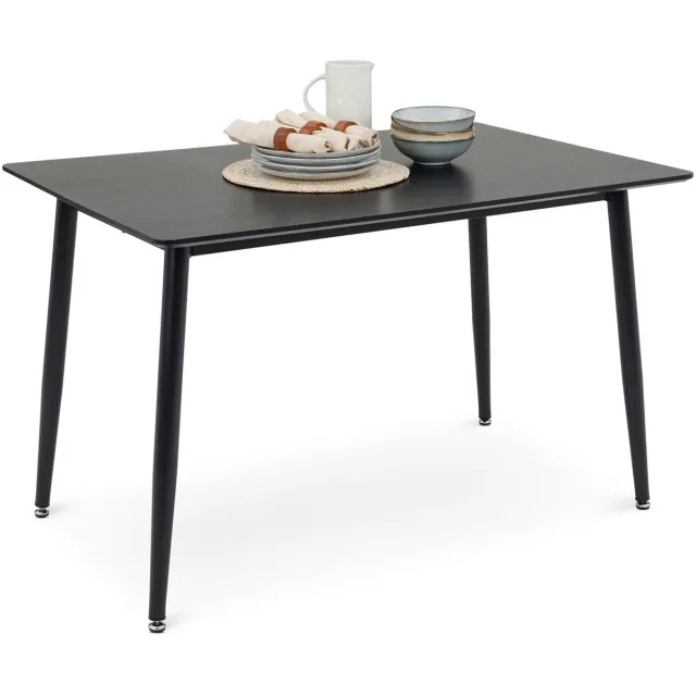 IDIMEX Eettafel NORA 120 x 80 cm – Zwart