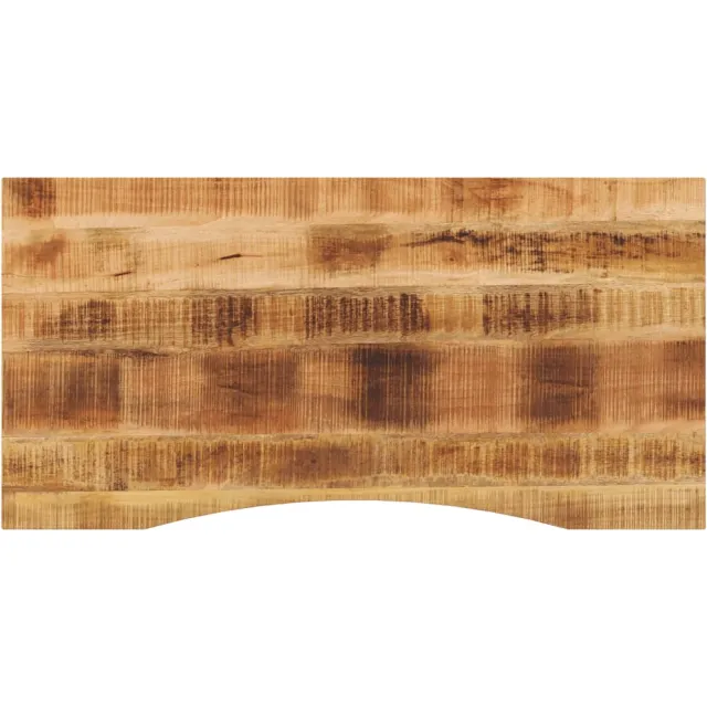vidaXL Bureaublad met ronding 140x60x2,5 cm massief ruw mangohout Bruin