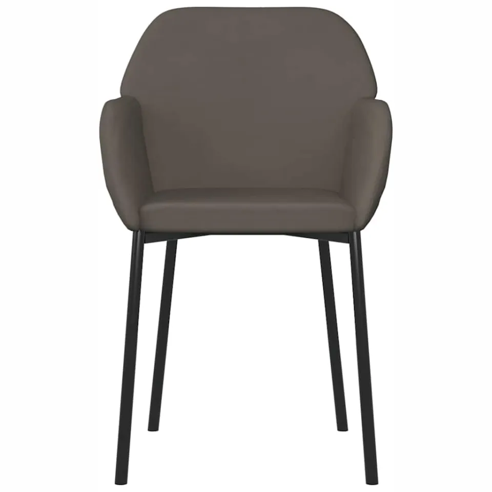 vidaXL Eetkamerstoelen 2 st fluweel donkergrijs grijs, foto 4