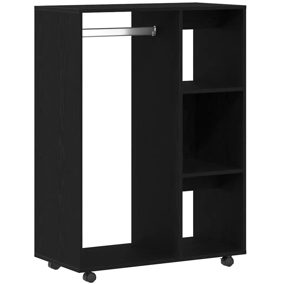 vidaXL Kledingkast Zwart Eiken 80x40x110 cm Bewerkt Hout