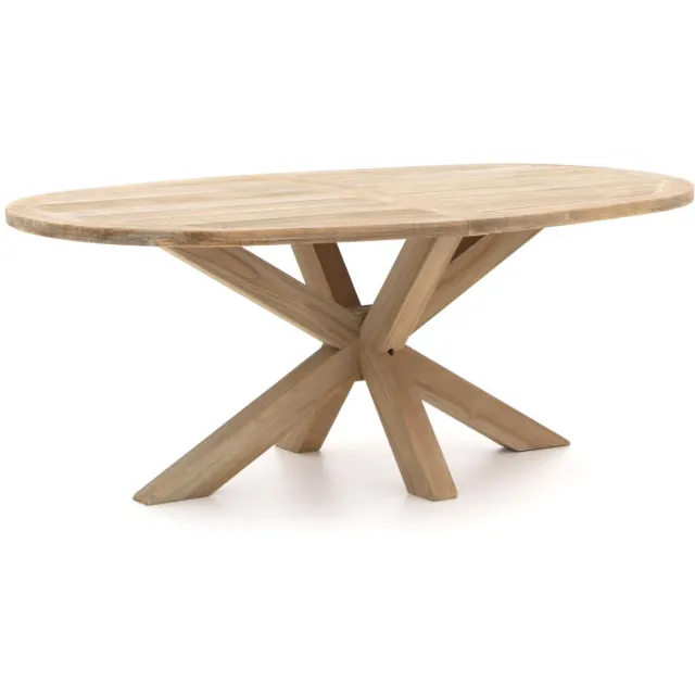 ROUGH Furniture ROUGH-Y Ellips dining tuintafel 200x110cm Bruin