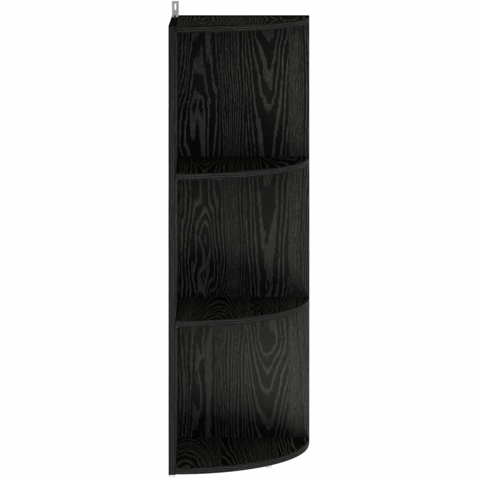 vidaXL Hoekplank 3-laags 41,5 x 41,5 x 107,5 cm Bewerkt hout zwart, foto 2