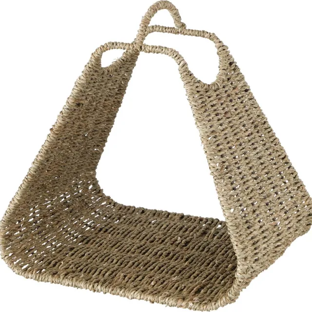 Boltze Home Tijdschriftenmand Beris zeegras 34x29x33cm bruin